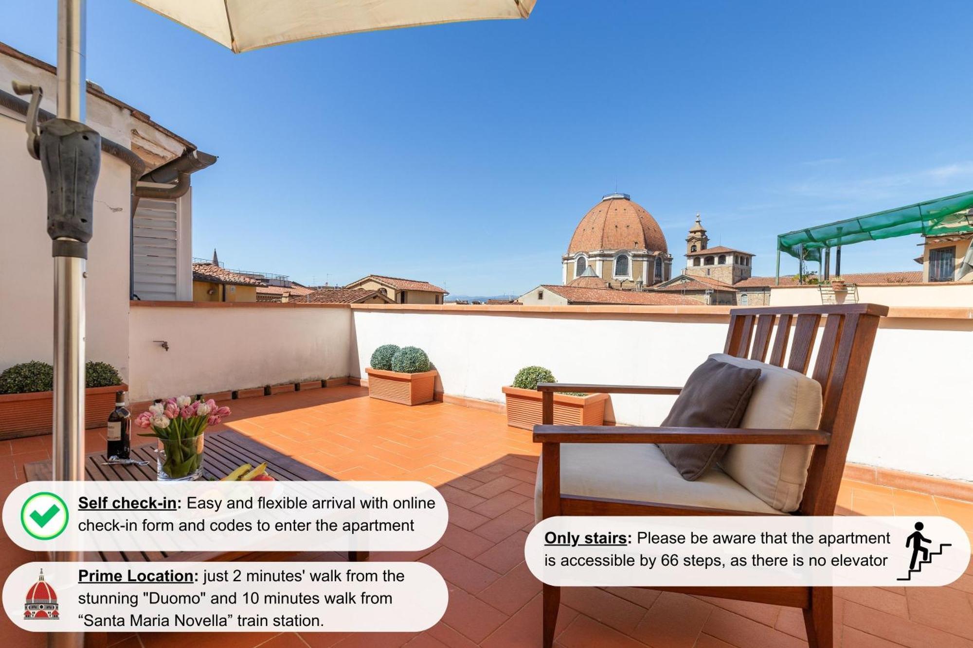 Damasco Penthouse With Terrace Near The Duomo Apartment Florence Exterior photo